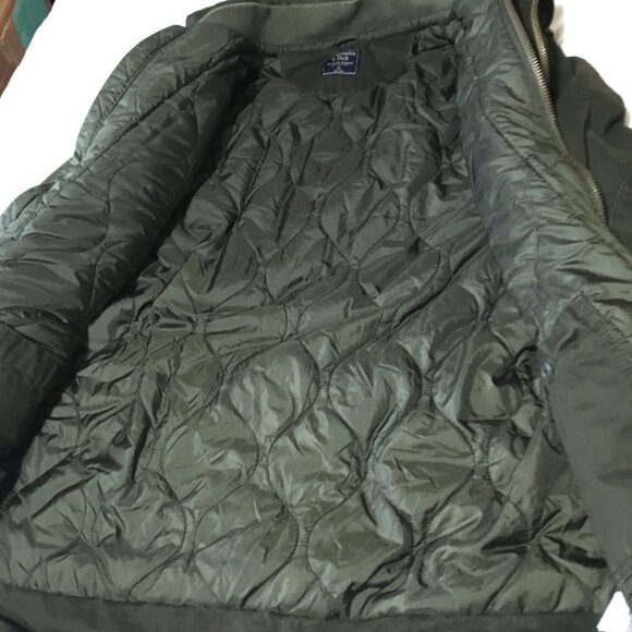 Abercrombie & Fitch Women’s Green Hooded Military Style Utility Jacket-XL - Picture 6 of 12